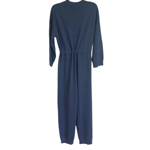 New J. Crew Heather Night Sky Merino Wool Neck Tie Waist Sweater-Jumpsuit M - Picture 7 of 12